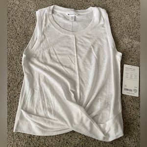 Athleta White Breezy Twist Tank size M. NWT